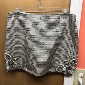 Silver and black gem skirt